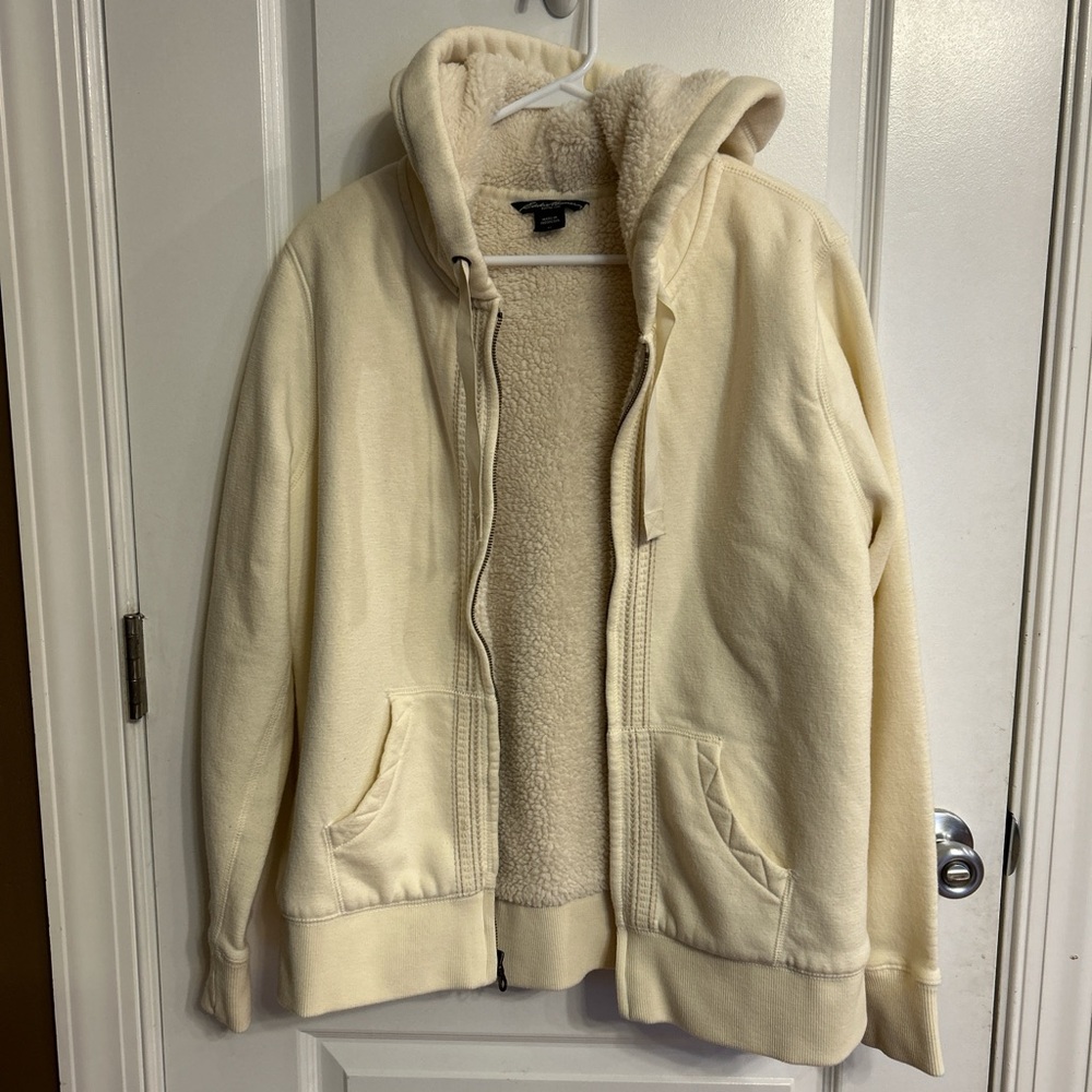 ✨ 5 for $50✨ Eddie Bauer Off-White Sherpa Hoodie